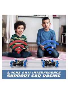 MissTiara Remote Control Car for Kids and Adults, 1:20 Scale, 4WD Gesture Sensor Remote Control Car, 2.4GHz Transformation Remote Control Stunt Car with Light, Gift for Boys and Girls (Blue)  - Image 5