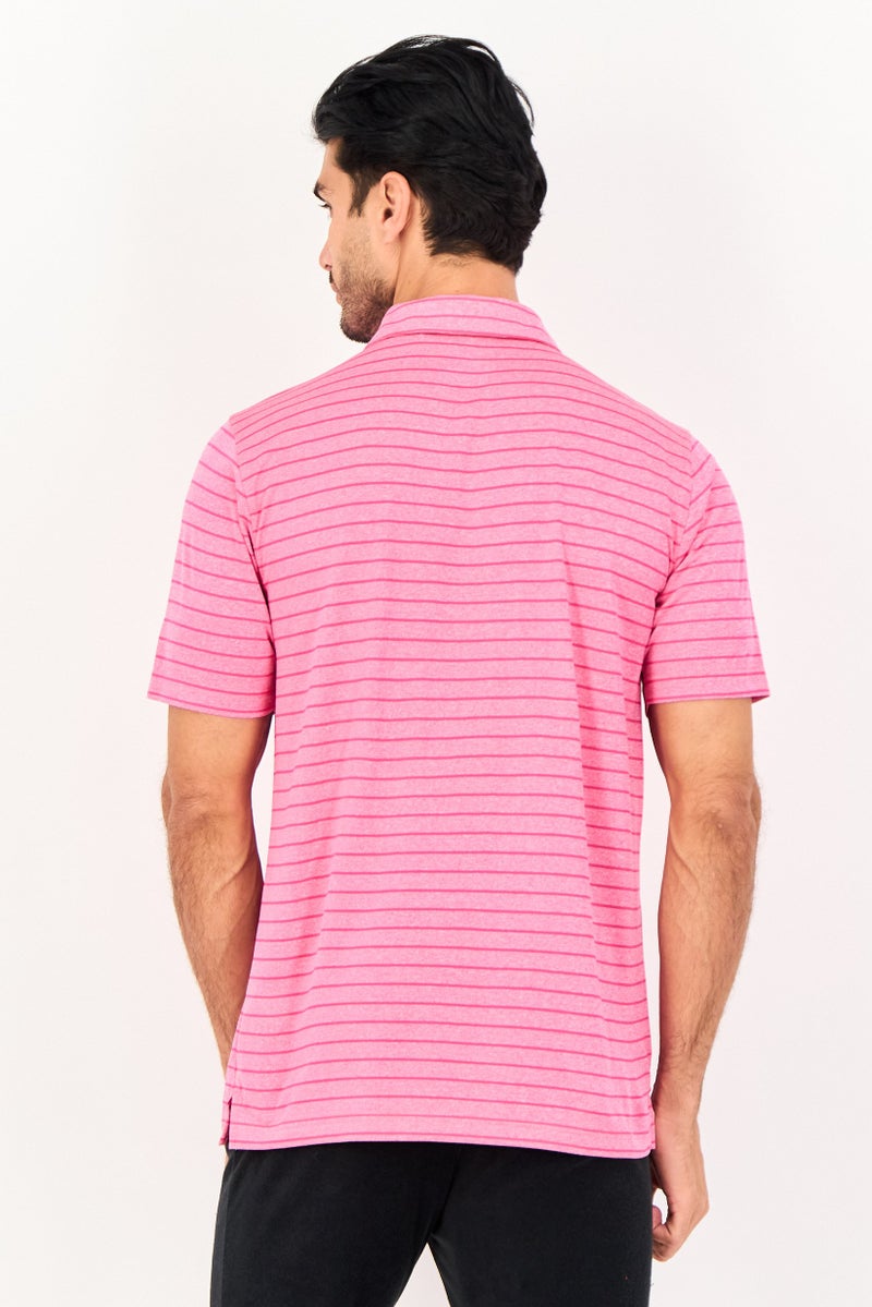 PUMA Men Performance Fit Short Sleeve Outdoor Polo Shirt, Fuchsia - Image 4