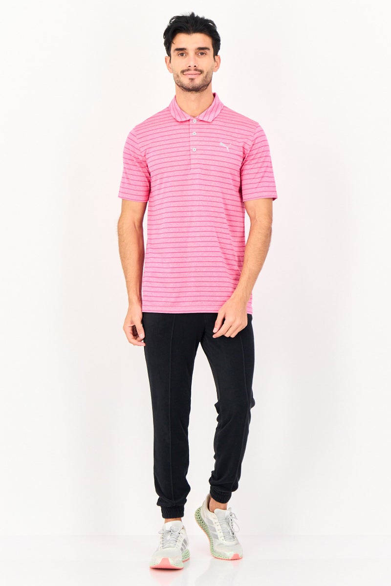 PUMA Men Performance Fit Short Sleeve Outdoor Polo Shirt, Fuchsia - Image 2