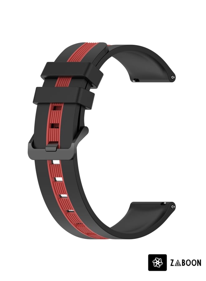 Zaboon Huawei Watch GT Runner 22mm Vertical Two-Color Silicone Watch Band - Image 2