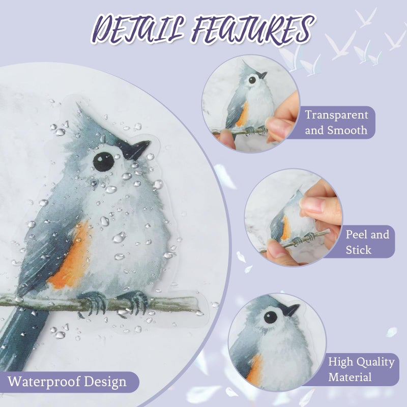 Aixoom 40PCS Bird Stickers, Bird Stickers Waterproof for Scrapbook Journal Laptop Gift Water Bottle Cell Phone Cases for Adults Kids Aesthetic Crafts - Image 4