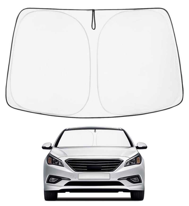 Proadsy Custom Fit Hyundai Sonata 20152019 Windshield Sun Shade 4Layer Foldable Front Sunshade Protector Sun Visor Blocks UV Rays Keep Car Cooler