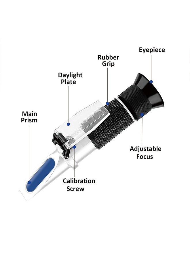 Generic - Antifreeze Refractometer 4-in-1 Coolant Refractometer Antifreeze Tester for Automobile Antifreeze System Diesel Exhaust Fluid, Battery Acid and Windshield Washer Fluid - Image 1