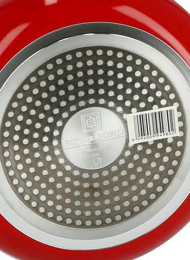 Royalford Casserole With Glass Lid Red 30cm - Image 5