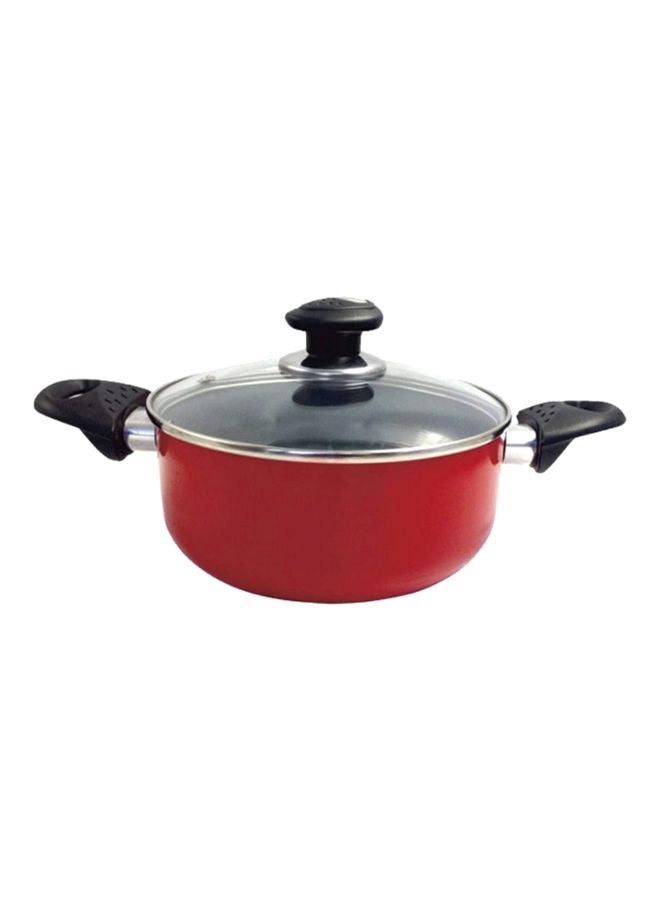 Royalford Casserole With Glass Lid Red 30cm - Image 2