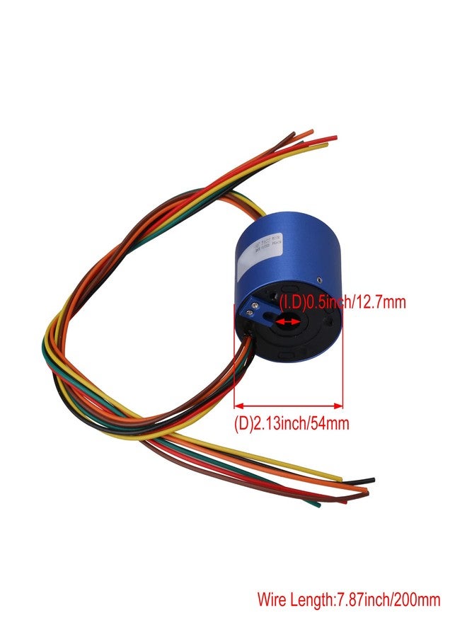 CNBTR 6 Wires 12.7MM Hole Dia Current Conductors Circuits Through Hole Slip Ring 380V AC/DC 10A Power Collector Ring 54mm - Image 4