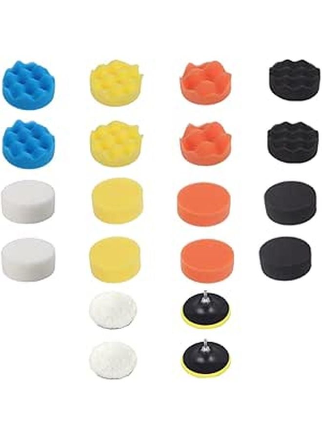 22Pcs Car Polishing Disc Kit Sponge Buffing Pads For Auto Waxing Detailing - Image 1