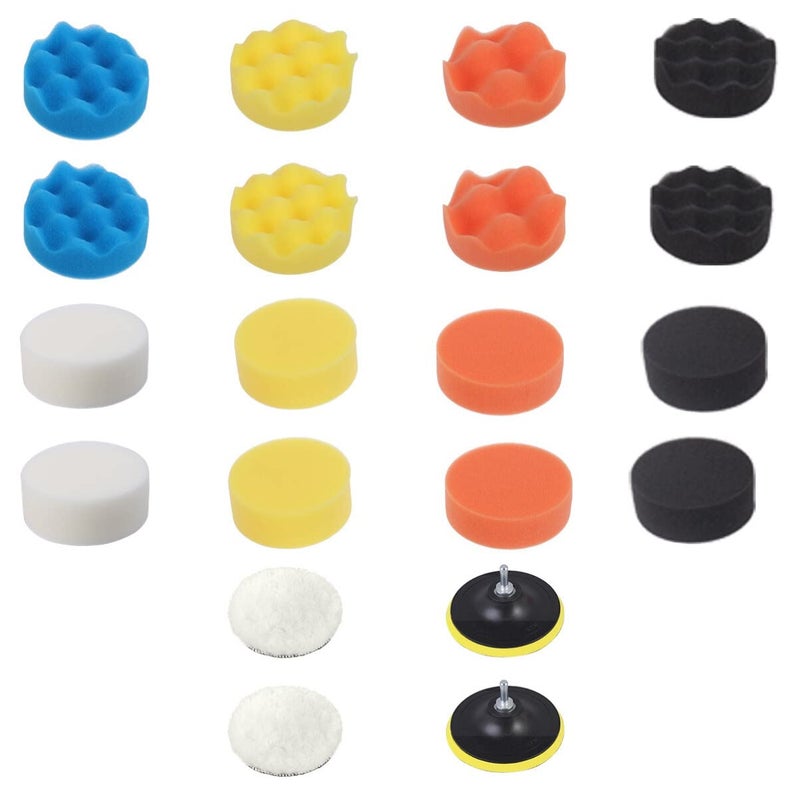 22Pcs Car Polishing Disc Kit Sponge Buffing Pads For Auto Waxing Detailing - Image 2