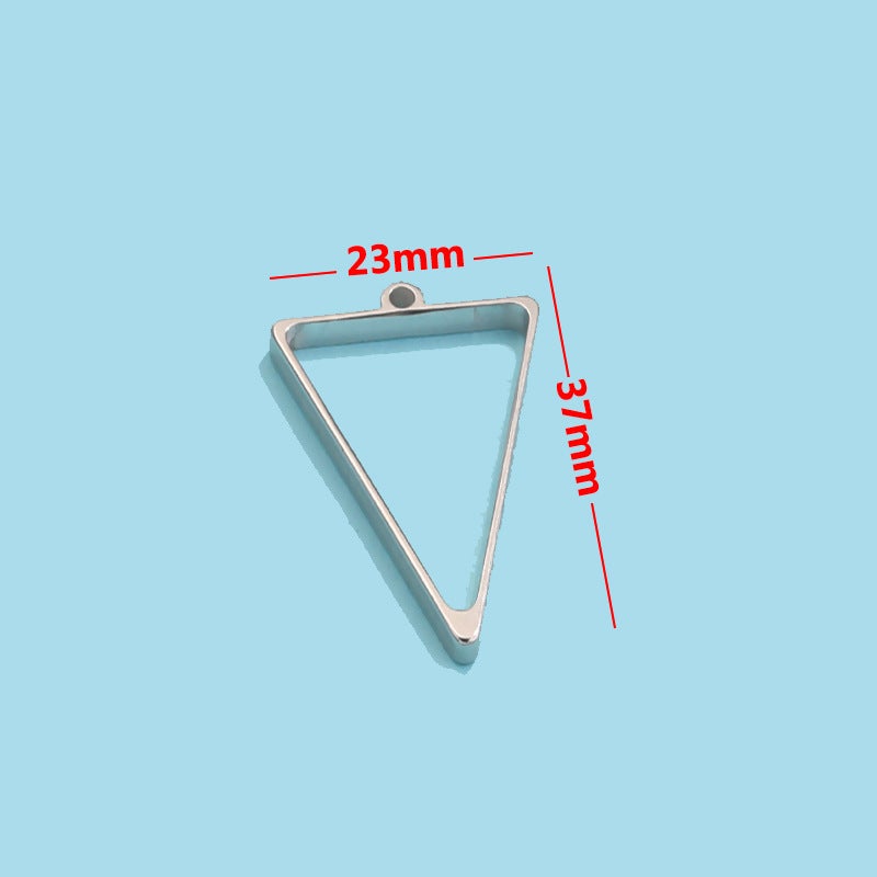 Stainless Steel Polished Geometry Pendant DIY Frame Triangle [single about 2.2g]] 