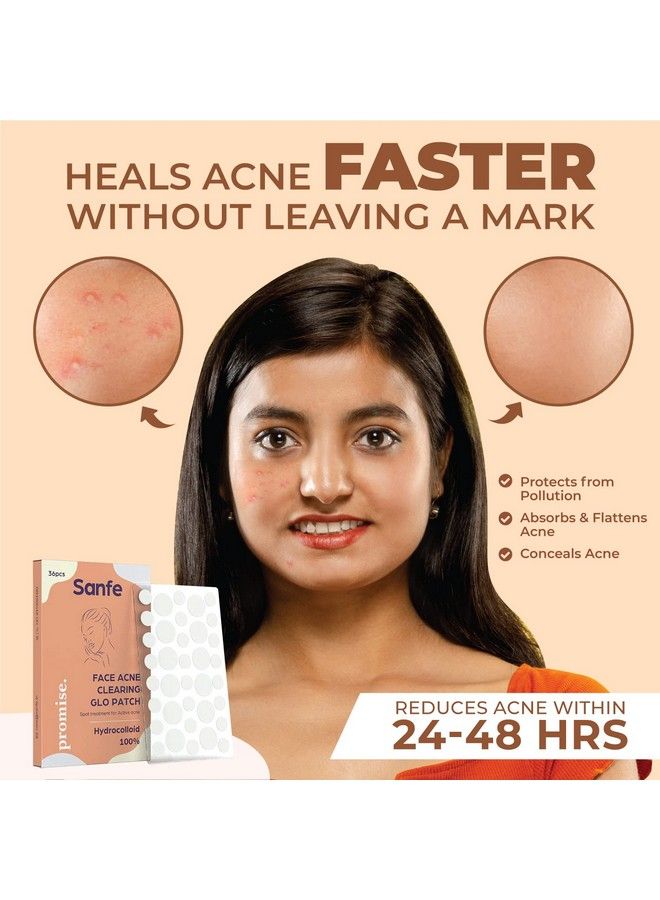 Sanfe Promise Face Acne Patch Pack Of 36 ; Pimple Healing Patch ; Absorbing Cover ;Invisible Blemish Spot Hydrocolloid Skin Treatment  - Image 3