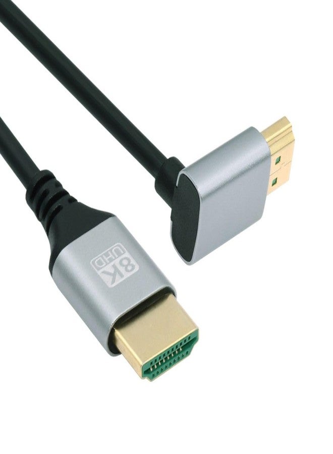 chenyang HDMI 2.1 Cable HDMI Type A Male to Male 8K 4K HDTV 90 Degree UP Angled Extension Cable 0.5M - Image 1