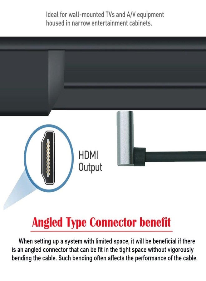 chenyang HDMI 2.1 Cable HDMI Type A Male to Male 8K 4K HDTV 90 Degree UP Angled Extension Cable 0.5M - Image 5