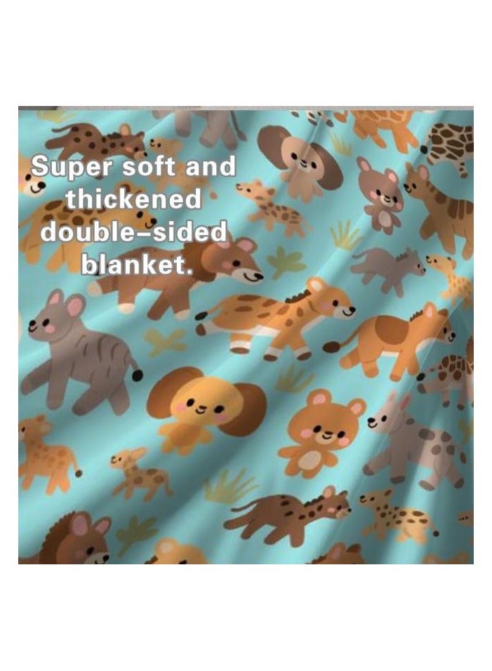 general Flannel thin blanket (warm and comfortable, suitable for sleep, gaming, dust removal and sandproof) 150cm*200cm - 843 - Image 1