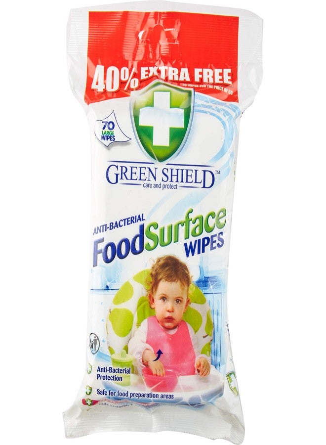 GREEN SHIELD Greenshield Food Surface wipes 70 large 40% extra free - Image 1