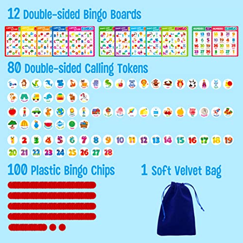 SpriteGru Alphabet Bingo Game, ABC & 123 Bingo Board Game for Kids 4-8, Perfect for Classroom & Home - Image 2
