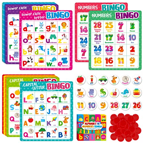 SpriteGru Alphabet Bingo Game, ABC & 123 Bingo Board Game for Kids 4-8, Perfect for Classroom & Home - Image 1