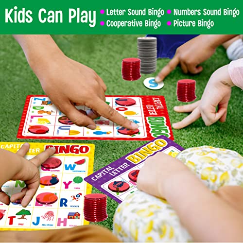 SpriteGru Alphabet Bingo Game, ABC & 123 Bingo Board Game for Kids 4-8, Perfect for Classroom & Home - Image 4