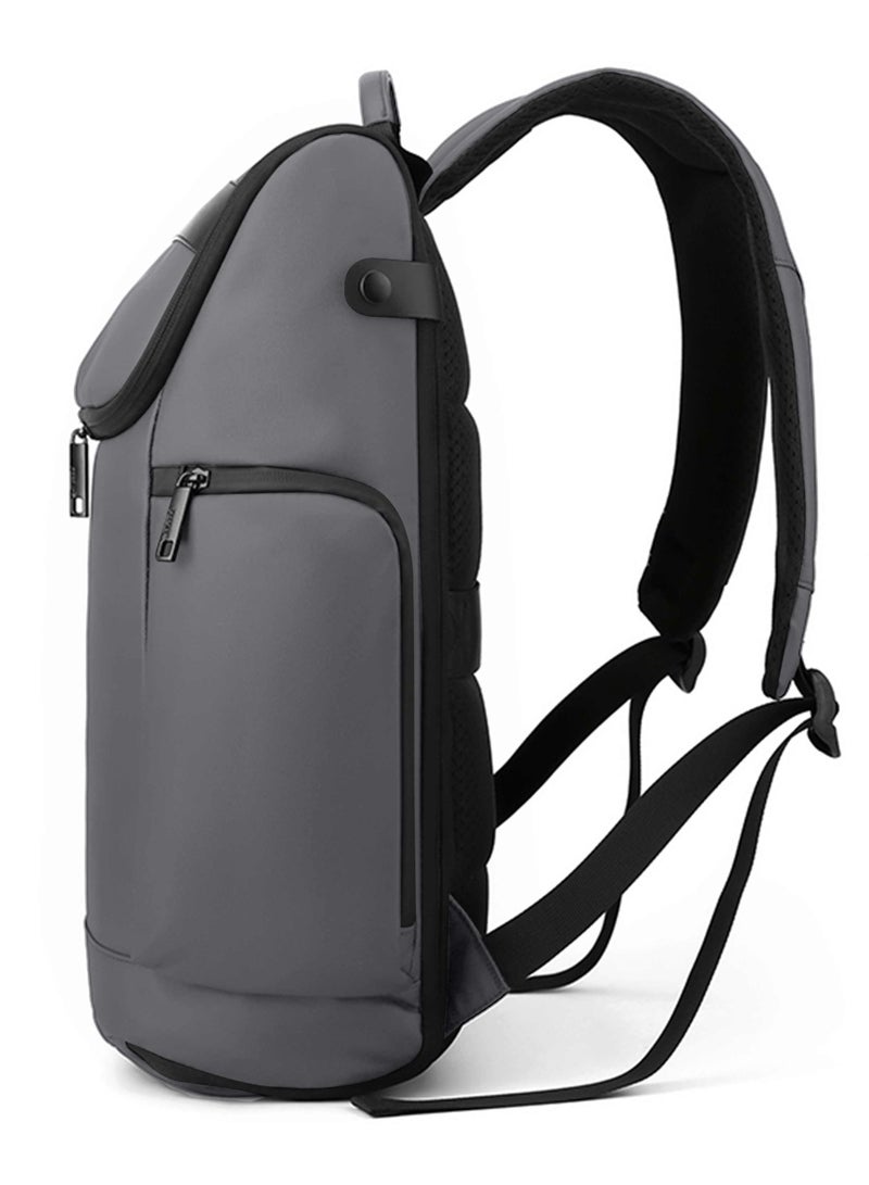 Hike 16 Inch Durable Laptop Backpack Waterproof Business Casual Daypack for Men Women in Travel Office School College, HK2205-Grey - Image 3