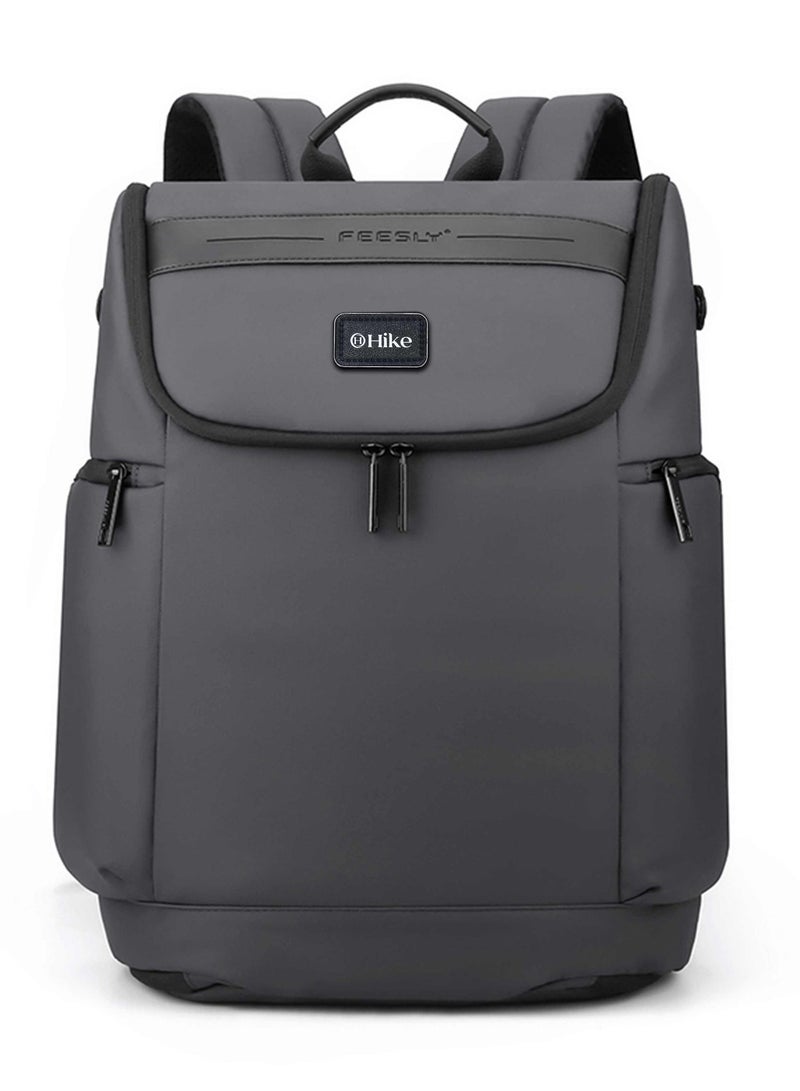 هايك Hike 16 Inch Durable Laptop Backpack Waterproof Business Casual Daypack for Men Women in Travel Office School College, HK2205-Grey - Image 3