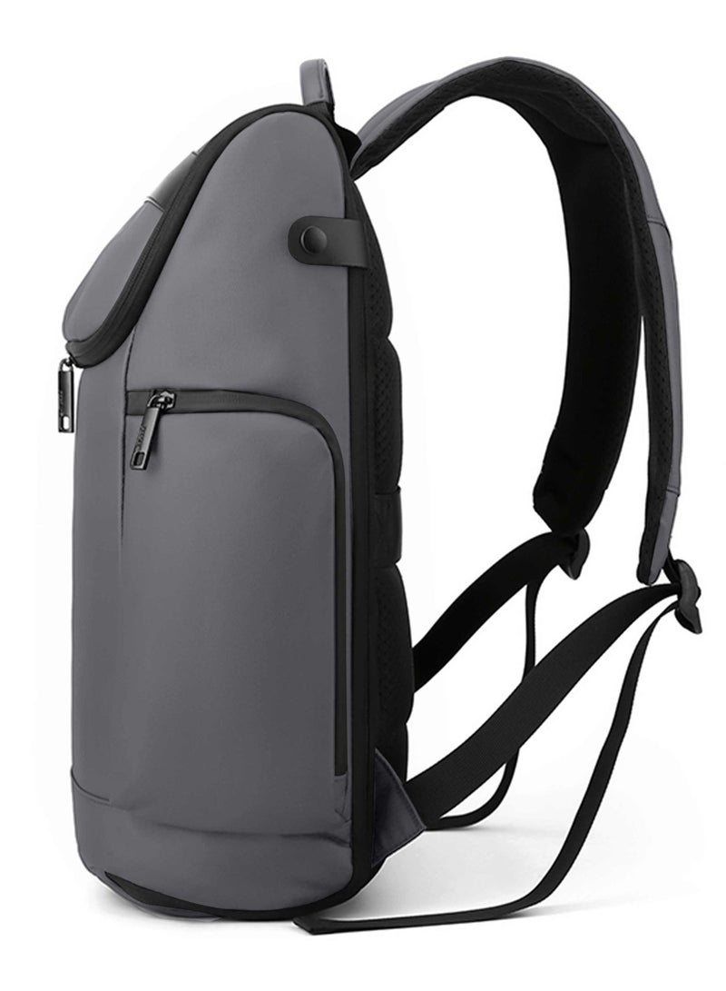 هايك Hike 16 Inch Durable Laptop Backpack Waterproof Business Casual Daypack for Men Women in Travel Office School College, HK2205-Grey - Image 4