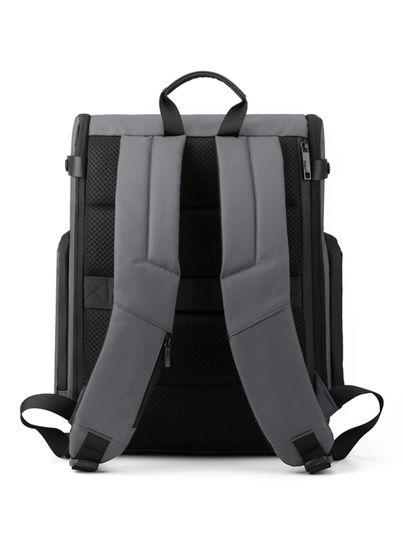 هايك Hike 16 Inch Durable Laptop Backpack Waterproof Business Casual Daypack for Men Women in Travel Office School College, HK2205-Grey - Image 5