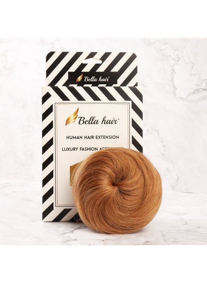 Bella Hair 100% Human Hair Bun Extension Donut Scrunchies Hairpiece For Both Women And Men Instant Updo Fake Bun Chignon (27 Strawberry Blonde/Light Butterscotch Blonde) - Image 3