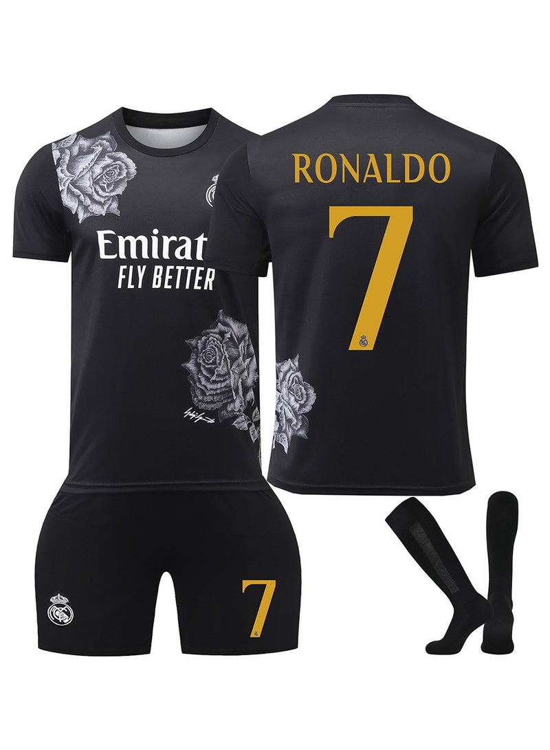 طقم زي كأس أوروبا 2024 لكرة القدم مكون من ثلاث قطع رقم 7  - Image 1