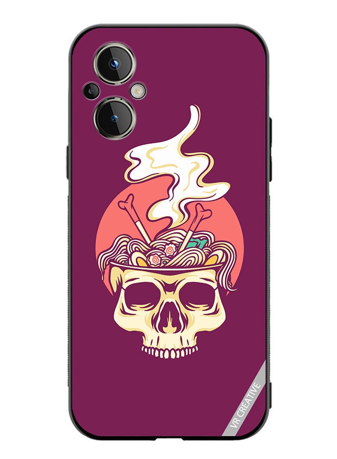 VR CREATIVE Protective Case Cover For OnePlus Nord N20 5G Ramen Skull Design Multicolour - Image 1
