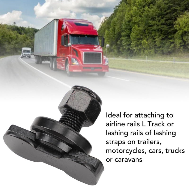 Galvanized Carbon Steel L Track Stud Fitting 2 Pcs Universal Truck Bed Trailer - Image 4