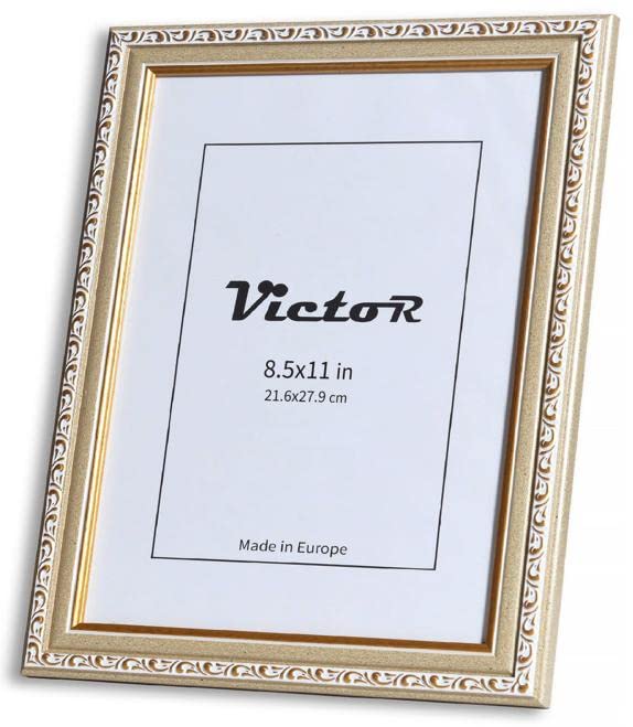 VictoR picture frame Chagall 8.5 x 11 beige gold frame  vintage antique frames with shutterprrof acrylic glass  baroque/antique - Image 2