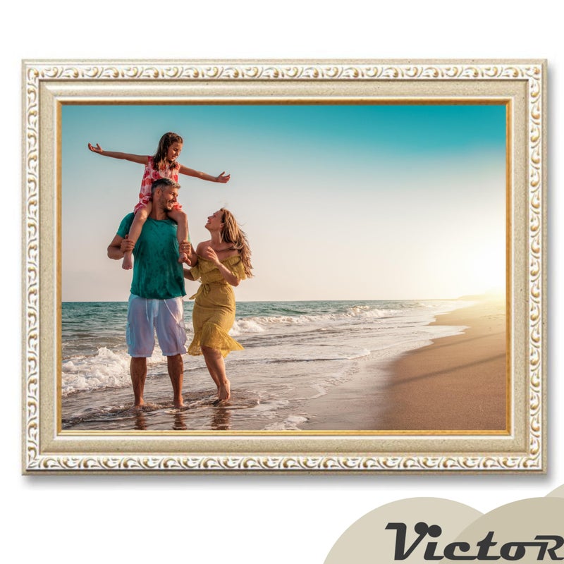 VictoR picture frame Chagall 8.5 x 11 beige gold frame  vintage antique frames with shutterprrof acrylic glass  baroque/antique - Image 5