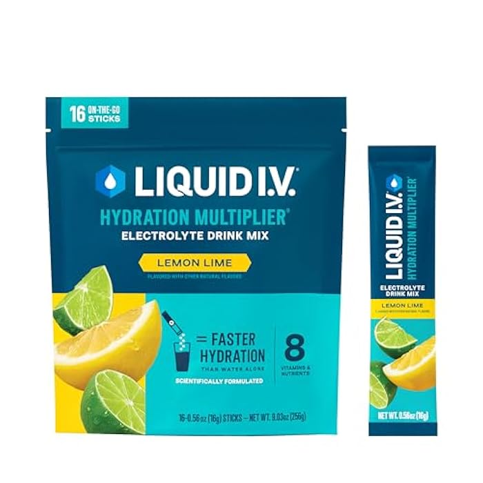 Liquid I.V. سائل I.V.® مضاعف الترطيب - ليمون ليمون | مسحوق مشروب الإلكتروليت | 1 عبوة (16 حصة) - Image 1