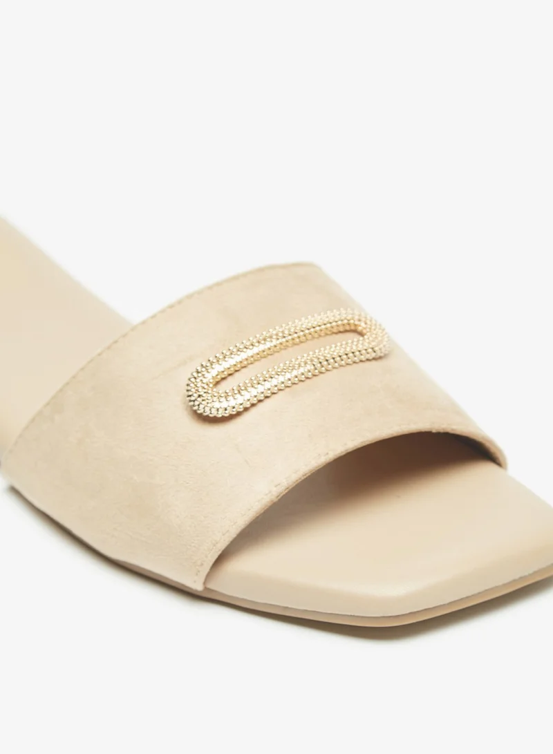 فلورا بيلا من شو إكسبرس Womens Embellished Slip On Sandals By Shoexpress