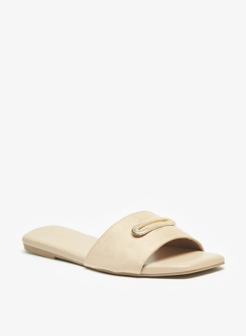 فلورا بيلا من شو إكسبرس Womens Embellished Slip On Sandals By Shoexpress