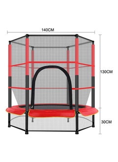Aralifes 5.5ft Heavy-Duty Indoor Bounce Trampolines With Safety Net For Safe And Secure Fun Time 140x140x160cm  - Image 3