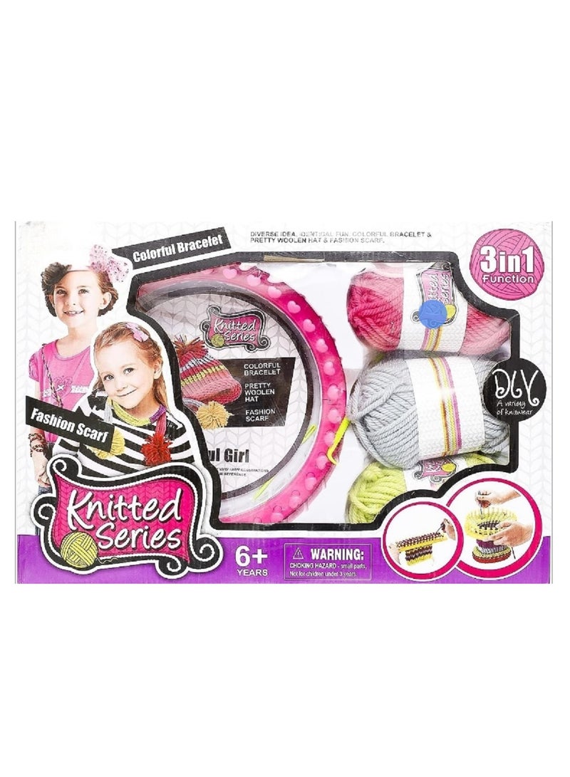 Knitting Machine Kit For Woolen Accessoriesfor Kids - Multi Color - Image 1