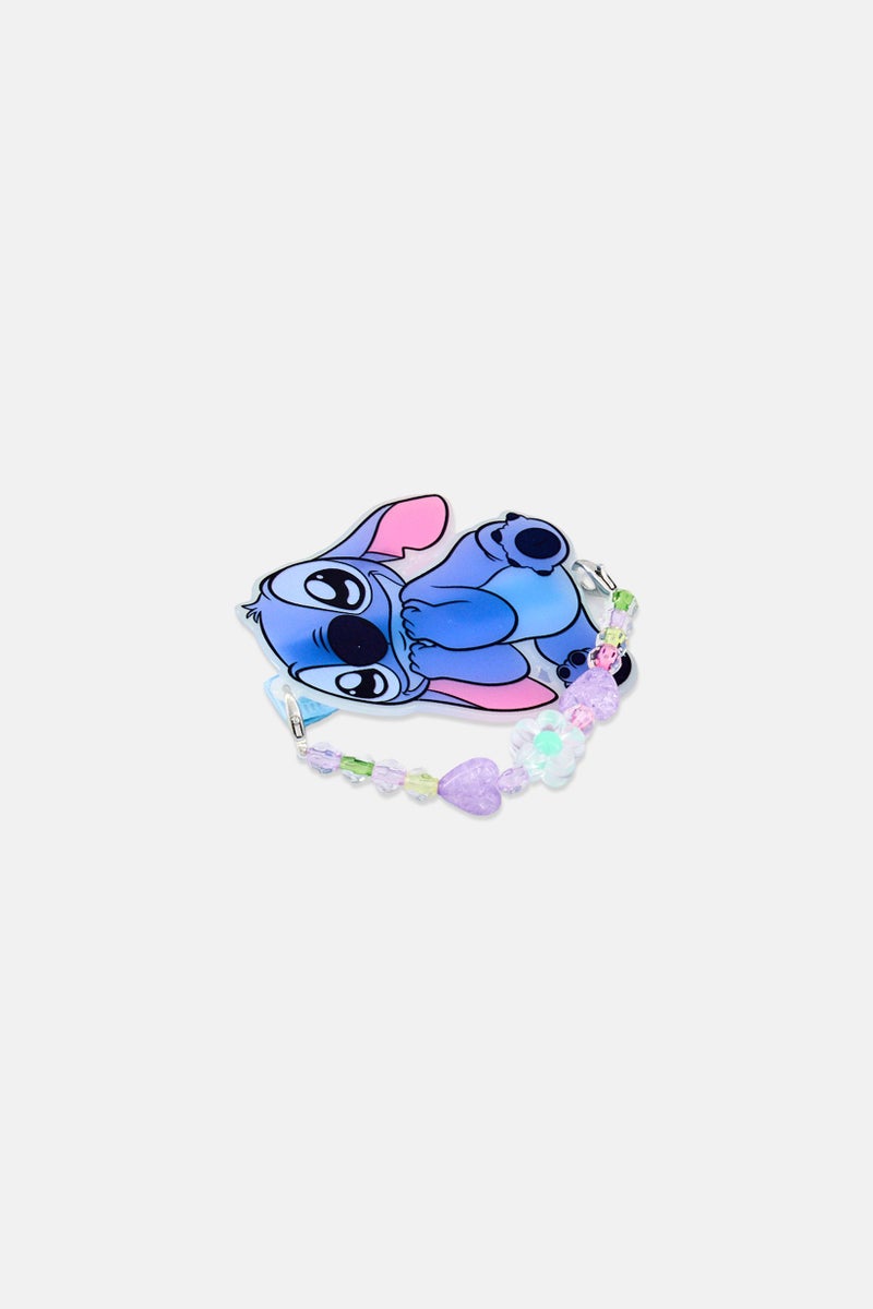 Disney Kids Girl Stitch Hair Clip With Charm, Multicolor - Image 3
