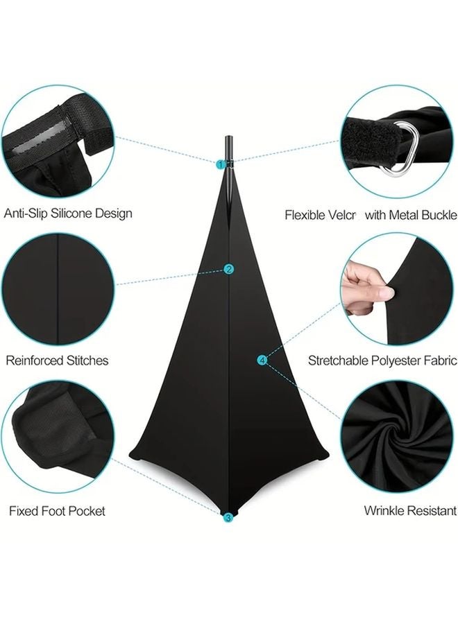 غطاء حامل مكبر صوت أبيض مع تنورة حامل ثلاثي القوائم وحقيبة سفر للمسارح الصوتية الحية - Image 5