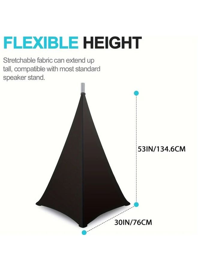 غطاء حامل مكبر صوت أبيض مع تنورة حامل ثلاثي القوائم وحقيبة سفر للمسارح الصوتية الحية - Image 3