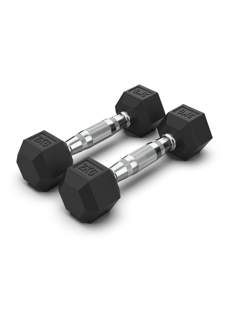 COMMANDO Pair Of Hex Dumbbells All Weights Options  - Image 2