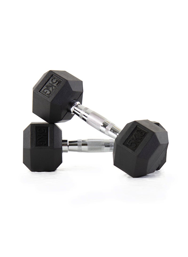 COMMANDO Pair Of Hex Dumbbells All Weights Options  - Image 5
