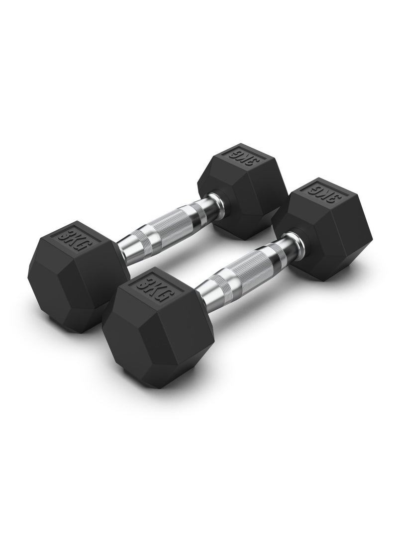 COMMANDO Pair Of Hex Dumbbells All Weights Options  - Image 4