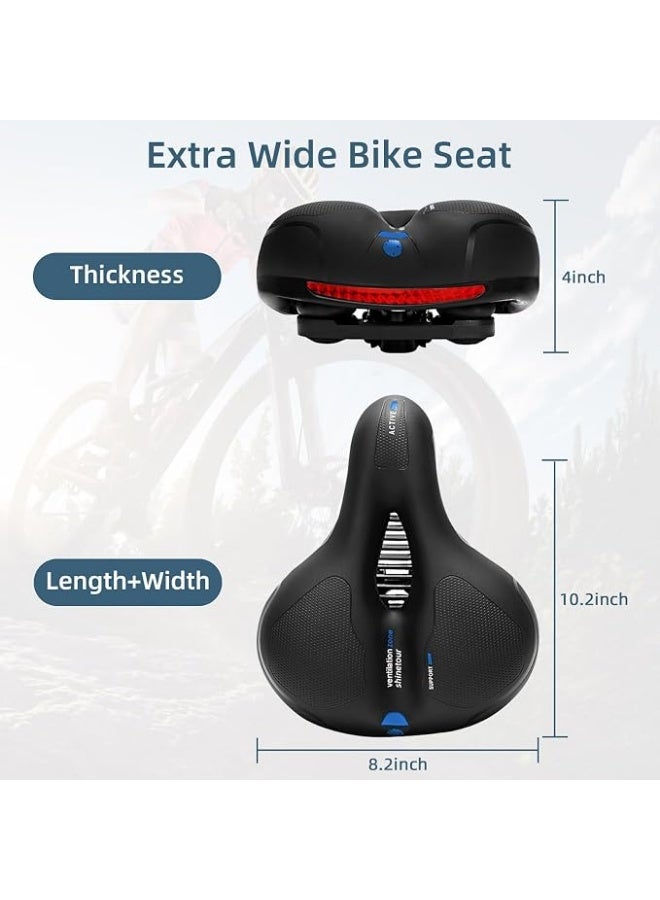 TrueFit TRUE FIT®Bike Seat Cushion Comfort for Men Women, Wide Bicycle Saddle Replacement with Dual Shock Absorbing Ball Memory Foam Padded for Peloton Bike & Bike+/Stationary/Exercise/Indoor/Mountain/Road - Image 2