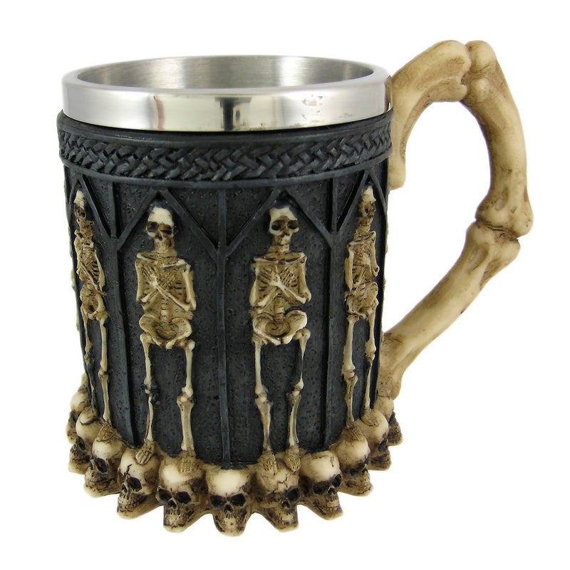 Private Label Ossuary Style Skeleton Tankard Coffee Mug Cup - Image 1