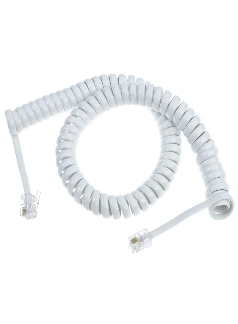 RJ11 4P4C Modular Telephone Handset Cable Receiver Coil Cord Wire - Image 1