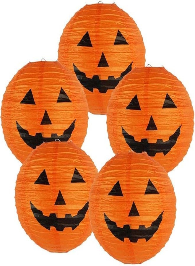 PartyToko 4pcs Halloween Paper Lanterns, Hanging Jack-O'-Lantern Spider Skeleton Pumpkin for Halloween Party Decor, Indoor & Outdoor Spooky Home Decor - 12 Inches 4 pcs - Image 3