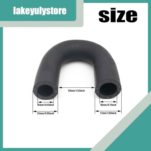 Lakeyulystore 551699 Heater Core Bypass Hose With 2 Clamps For LS or LT Series Engine - 5/8" End and 3/4" End - Image 3