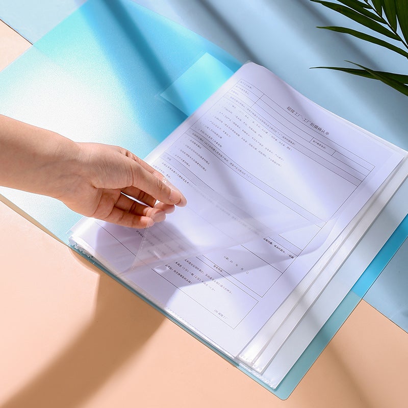 Candy-Colored A4 Document Folder – 20-Page PP Storage for Test Papers - Image 4