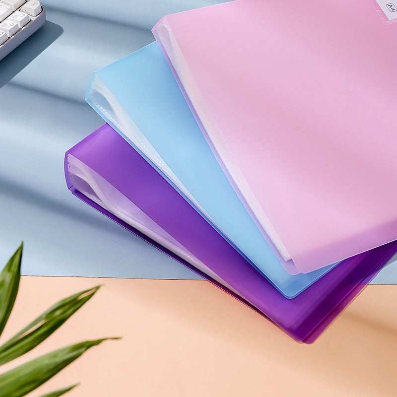 Candy-Colored A4 Document Folder – 20-Page PP Storage for Test Papers - Image 5