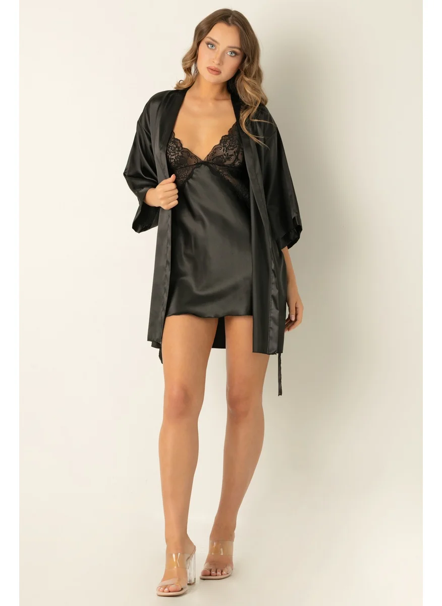 ميور Doremi Satin Mini Belted Dressing Gown